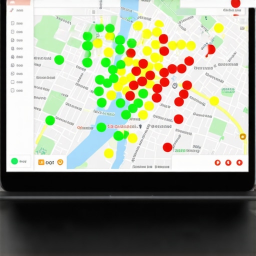 A visual representation of local map rankings using a heatmap to identify optimization opportunities.