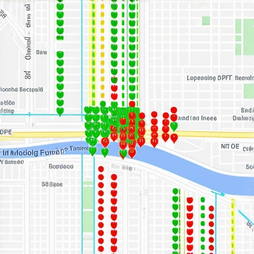 A visual representation of local search rankings using a heatmap grid to monitor map health.