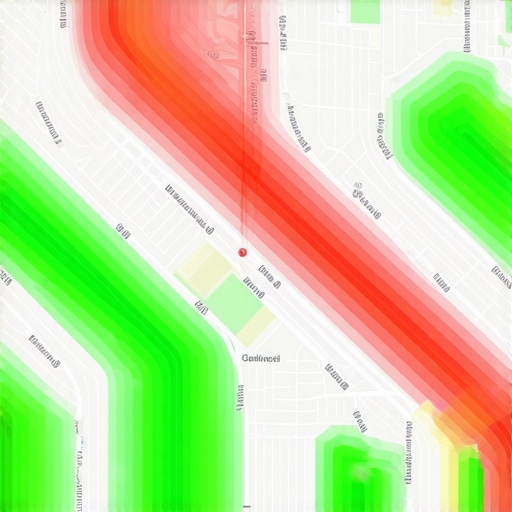 Local SEO Proximity Heatmap Analysis A visualization of how local search rankings vary across different neighborhoods.
