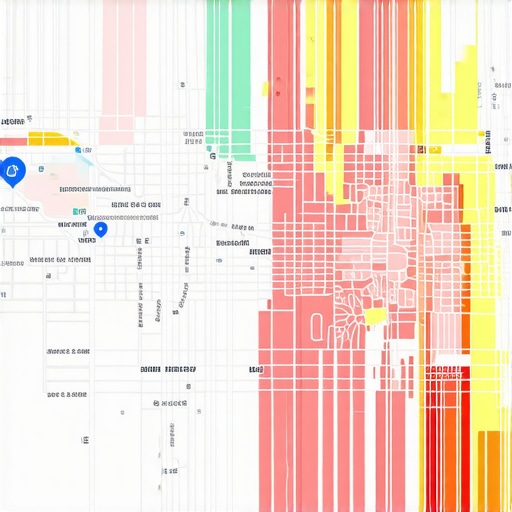 Local SEO Proximity Heatmap Comparison Heatmap showing the difference between high ranking proximity and ranking drops in nearby neighborhoods.