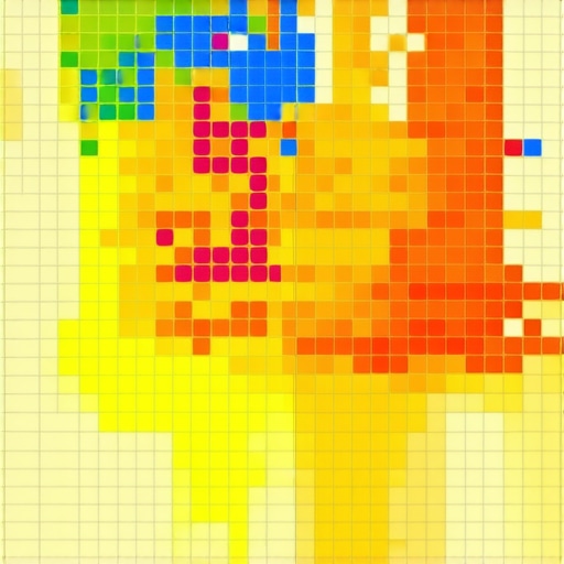 Heat map showing local ranking fluctuations by city block.
