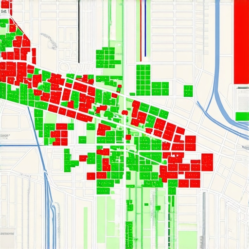 Visual representation of local map ranking performance using a geographic grid tool.