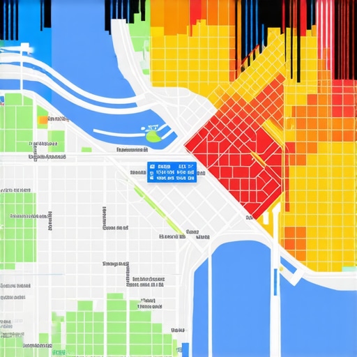 Local Search Proximity Grid Visualization A 3D ranking grid map showing local SEO visibility across different city neighborhoods.
