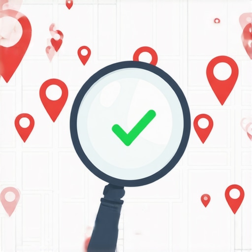 Map Health Audit Visualized A visual representation of map health errors versus a healthy local listing.