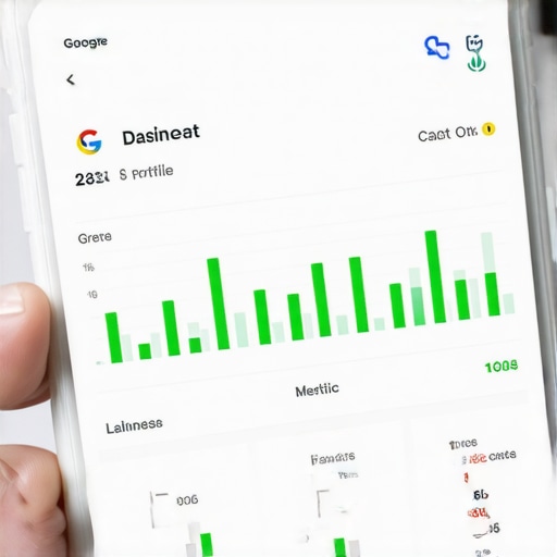 Monitoring Google Map Health Metrics A person analyzing local SEO map performance data on a mobile device.