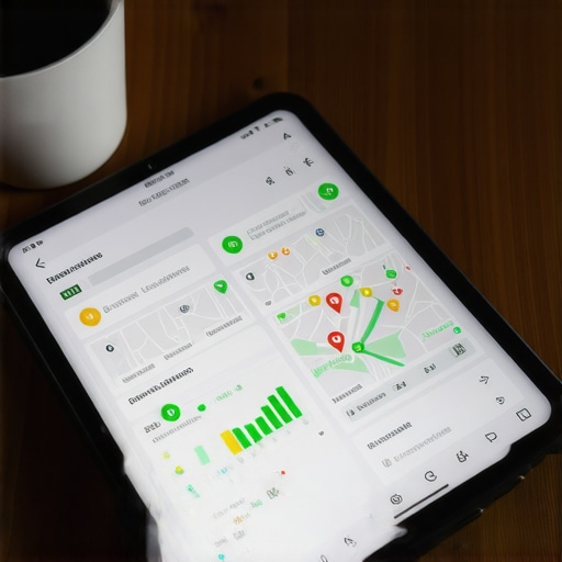 A digital dashboard showing positive local SEO growth and map health metrics for a small business.