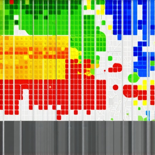 A visual representation of local ranking strength across a geographic area using a heat map tool.