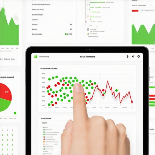 Monitoring Local SEO Ranking Growth via Map Health Dashboard A digital map showing local search rankings and health metrics for a business.