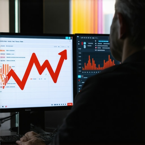 Digital dashboard showing map health metrics and ranking drops.