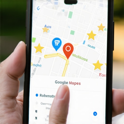 Optimized Google Maps Profile Engagement A person calling a business directly from an optimized Google Maps listing on their phone.