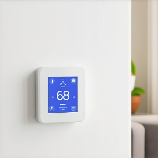 A close up of a thermostat showing a cool temperature to represent service results