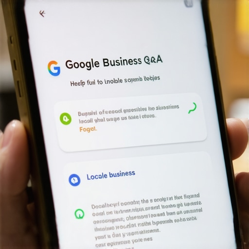 Close-up of a Google Business Profile Q&A section with helpful local business information.