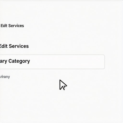 Selecting the correct primary business category for Google Maps optimization.