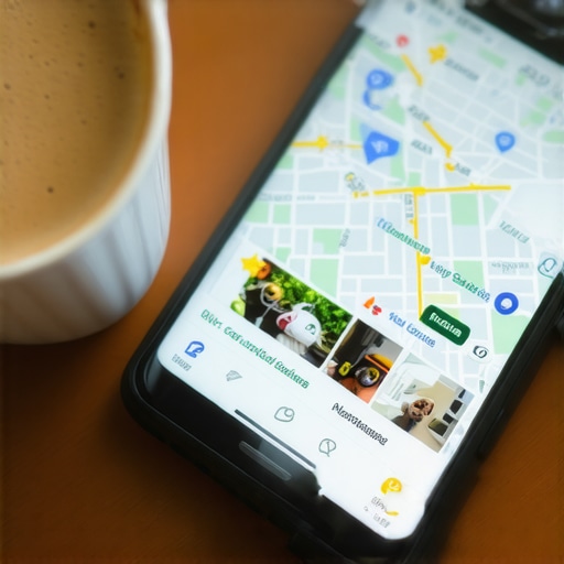 Smartphone screen showing a well-optimized Google Maps local business listing.
