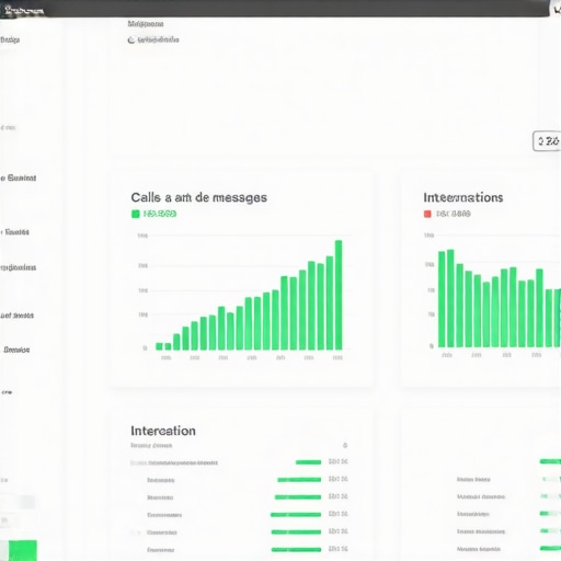 Professional dashboard showing Google Business Profile call and message growth.