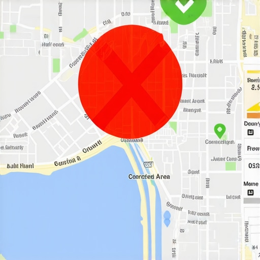 A comparison between a diluted wide service area and a concentrated high-ranking local radius on a map dashboard.