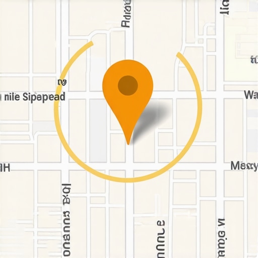 Optimizing Service Area Radius for Local SEO A digital map showing a targeted service area radius to improve local map rankings.