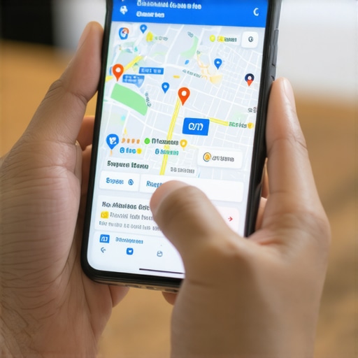 Optimizing Your Real Estate Google Maps Profile A high-ranking Google Maps listing for a real estate agency on a smartphone screen.