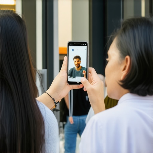 Business owner taking authentic photos for local map optimization