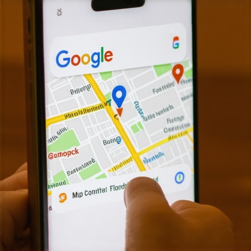 A smartphone screen showing a successful local business ranking in the Google Map Pack with high engagement.
