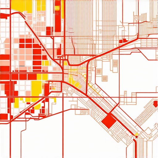 A heatmap showing how local map rankings change based on the searcher's physical location.