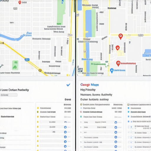 Proximity vs Authority in Google Maps Ranking Infographic comparing proximity and authority signals for local map pack rankings.