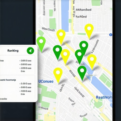 Real-time Map Health Monitoring Dashboard A visual representation of a local SEO grid tracking tool showing ranking positions across a city.