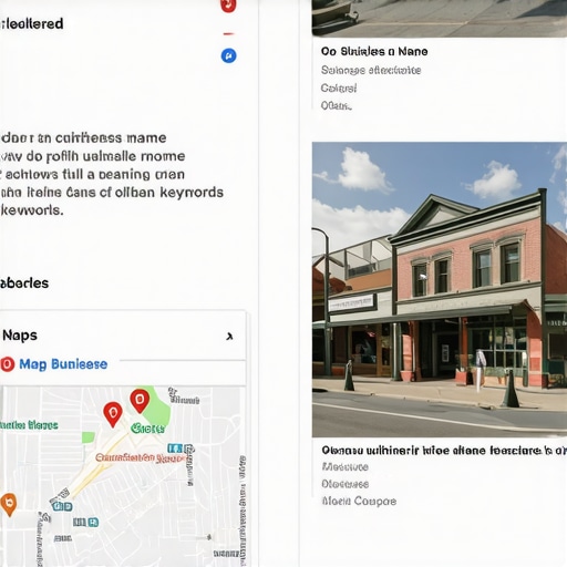 Comparison of keyword-stuffed business name versus an optimized clean profile on Google Maps.