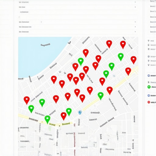 Standardizing Local Business Data A digital map showing the correction of business data discrepancies for better local SEO ranking.