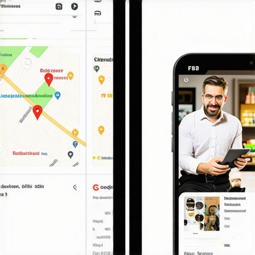 Strategic Google Map Optimization and Local Visibility Comparison of a non-optimized versus a highly optimized local Google Map listing showing expanded reach.
