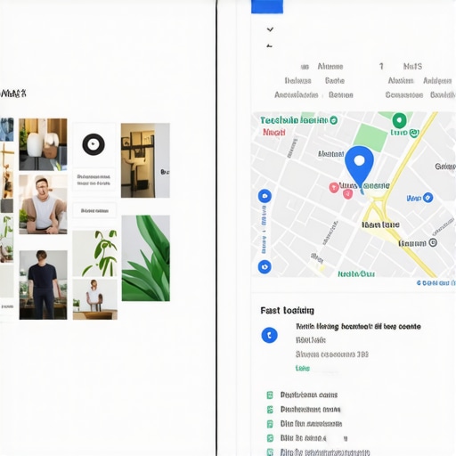 Comparison of a slow website versus a high-ranking local map listing showing the importance of technical optimization.