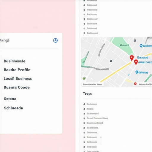 Diagram showing how valid Local Business Schema on a website influences Google Map pack rankings.