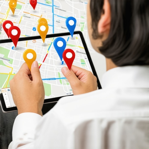 Business owner analyzing local map competition and visibility gaps