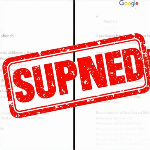 The hidden risks of Google listing suspension Comparison showing a suspended Google Business Profile due to keyword stuffing violations versus a healthy listing.