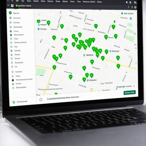 A digital marketing dashboard showing local seo map health and geo-grid rankings for a local business.