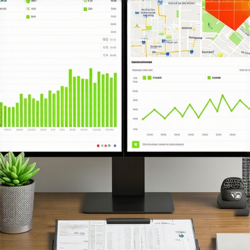 A local SEO dashboard displaying positive growth in map rankings and customer phone calls.
