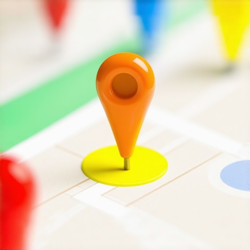 Visualizing Local Authority on Google Maps A digital map with pins highlighting how certain businesses dominate the local map pack through authority.