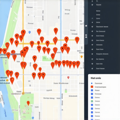 Visualizing local search authority beyond proximity Local SEO heatmap showing business ranking across different neighborhoods