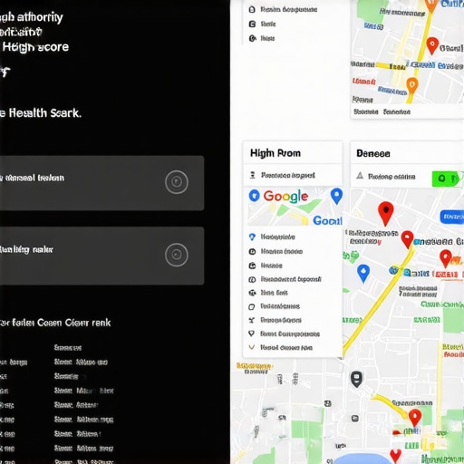 Website Authority and Map Ranking Correlation Diagram showing how website SEO health impacts Google Map Pack rankings.